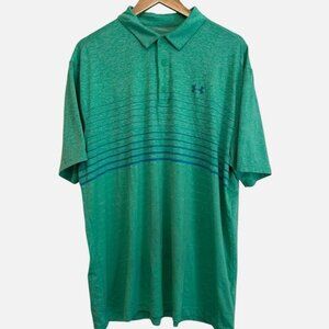 Under Armour Men’s XXL Big & Tall Athletic Short Sleeve Green Polo Shirt Golf